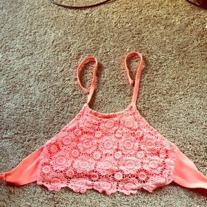 Coral bikini Top. Xhilaration brand. D/DD size.